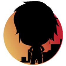 Akito, funny charming cool school boy sticker #1234535