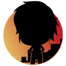 Akito, funny charming cool school boy sticker #1234535