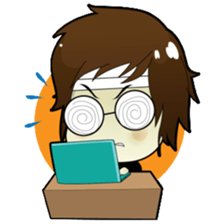 Akito, funny charming cool school boy sticker #1234536