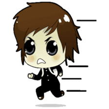 Akito, funny charming cool school boy sticker #1234537