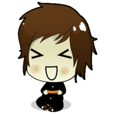 Akito, funny charming cool school boy sticker #1234538