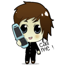 Akito, funny charming cool school boy sticker #1234543