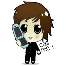 Akito, funny charming cool school boy sticker #1234543