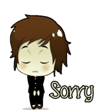 Akito, funny charming cool school boy sticker #1234545