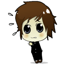 Akito, funny charming cool school boy sticker #1234547