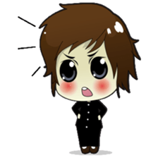 Akito, funny charming cool school boy sticker #1234548