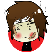 Akito, funny charming cool school boy sticker #1234549