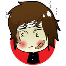 Akito, funny charming cool school boy sticker #1234549