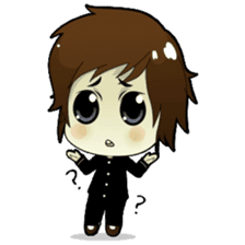 Akito, funny charming cool school boy sticker #1234551