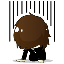 Akito, funny charming cool school boy sticker #1234554