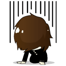 Akito, funny charming cool school boy sticker #1234554