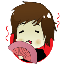 Akito, funny charming cool school boy sticker #1234556