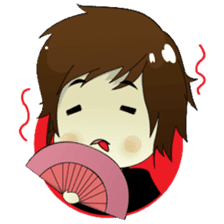 Akito, funny charming cool school boy sticker #1234556