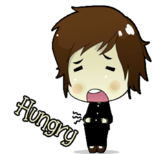 Akito, funny charming cool school boy sticker #1234558