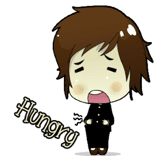 Akito, funny charming cool school boy sticker #1234558