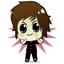 Akito, funny charming cool school boy sticker #1234560
