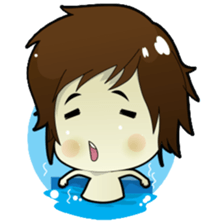 Akito, funny charming cool school boy sticker #1234561