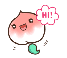 Peri, the sweet cute little peach fruit sticker #1234722