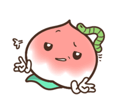 Peri, the sweet cute little peach fruit sticker #1234737