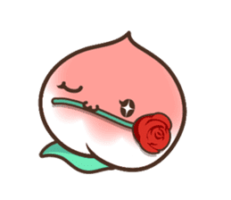 Peri, the sweet cute little peach fruit sticker #1234742
