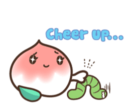 Peri, the sweet cute little peach fruit sticker #1234746