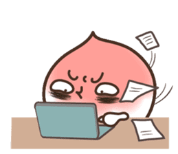 Peri, the sweet cute little peach fruit sticker #1234757