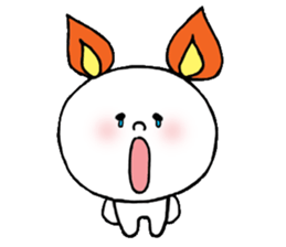 Ear fire rabbit sticker #1235284