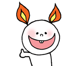 Ear fire rabbit sticker #1235287