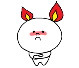 Ear fire rabbit sticker #1235289