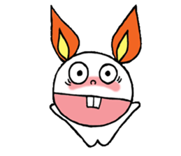 Ear fire rabbit sticker #1235290