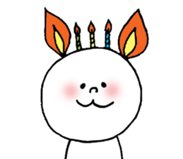 Ear fire rabbit sticker #1235291