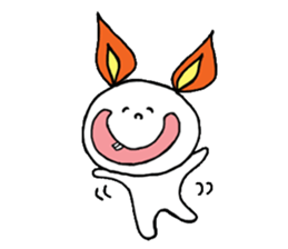 Ear fire rabbit sticker #1235293