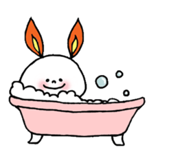 Ear fire rabbit sticker #1235295