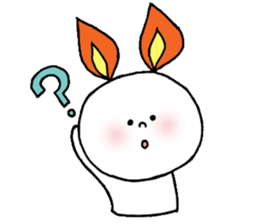 Ear fire rabbit sticker #1235296