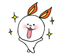 Ear fire rabbit sticker #1235299