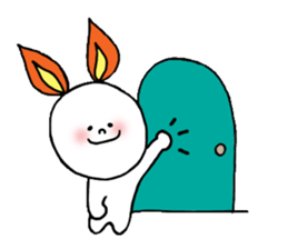 Ear fire rabbit sticker #1235302