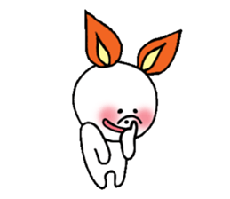 Ear fire rabbit sticker #1235303