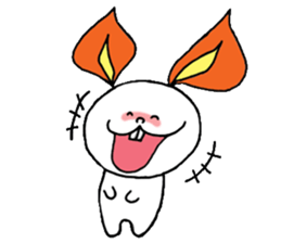 Ear fire rabbit sticker #1235304