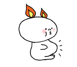 Ear fire rabbit sticker #1235307