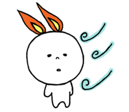 Ear fire rabbit sticker #1235308