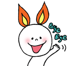 Ear fire rabbit sticker #1235310