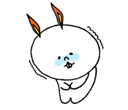 Ear fire rabbit sticker #1235321