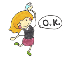 The Girl having Plastic Bottle sticker #1235402