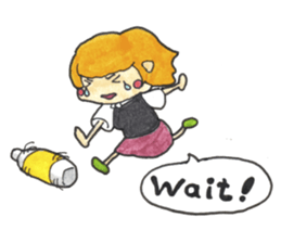 The Girl having Plastic Bottle sticker #1235407