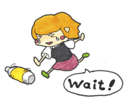 The Girl having Plastic Bottle sticker #1235407