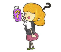 The Girl having Plastic Bottle sticker #1235408