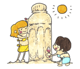 The Girl having Plastic Bottle sticker #1235413