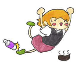 The Girl having Plastic Bottle sticker #1235414