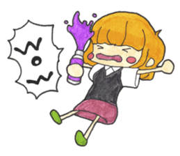 The Girl having Plastic Bottle sticker #1235415