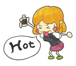 The Girl having Plastic Bottle sticker #1235416